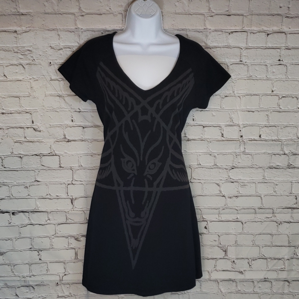 💀Kreepsville 666💀 Mark of the Beast Shirt Dress
